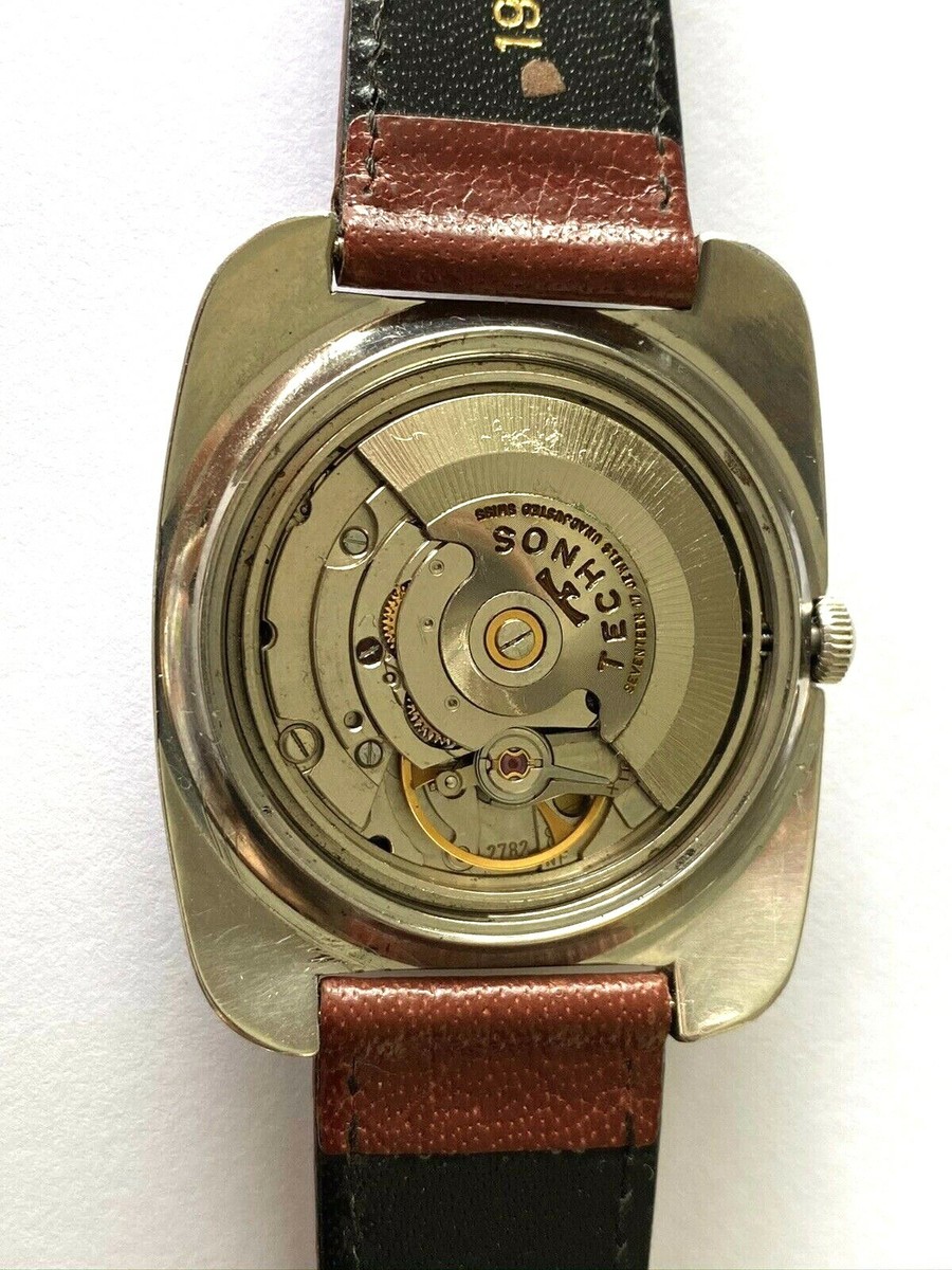 Technos Automatic Supercron 2782 17j Swiss 3397A Burgundy