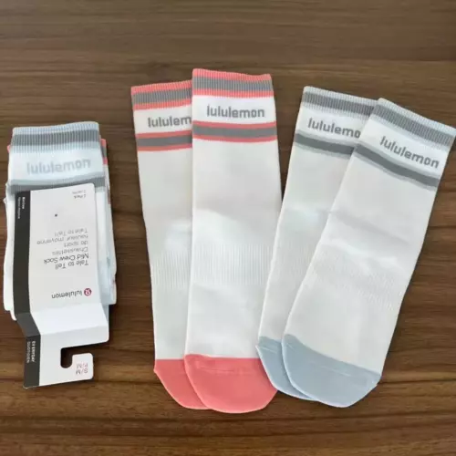 2 Pair Lululemon Athletic Socks TALE TO TELL MID CREW SOCK Size - Picture 7 of 19