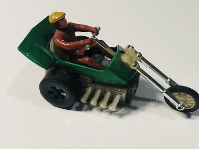 Mattel Hot Wheel Chopcycle Speed Steed Sizzler Rumbler 1971 Green
