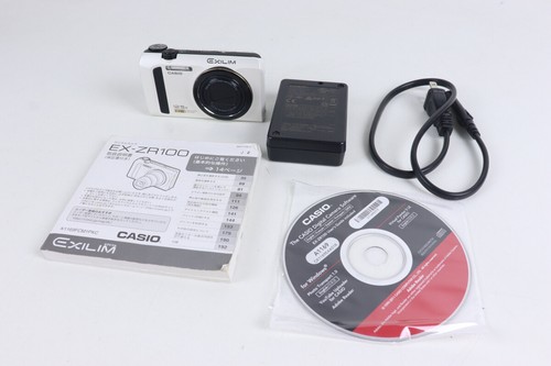 Casio EXILIM EX-ZR100 compact digital camera white English language Working - 第 1/8 張圖片
