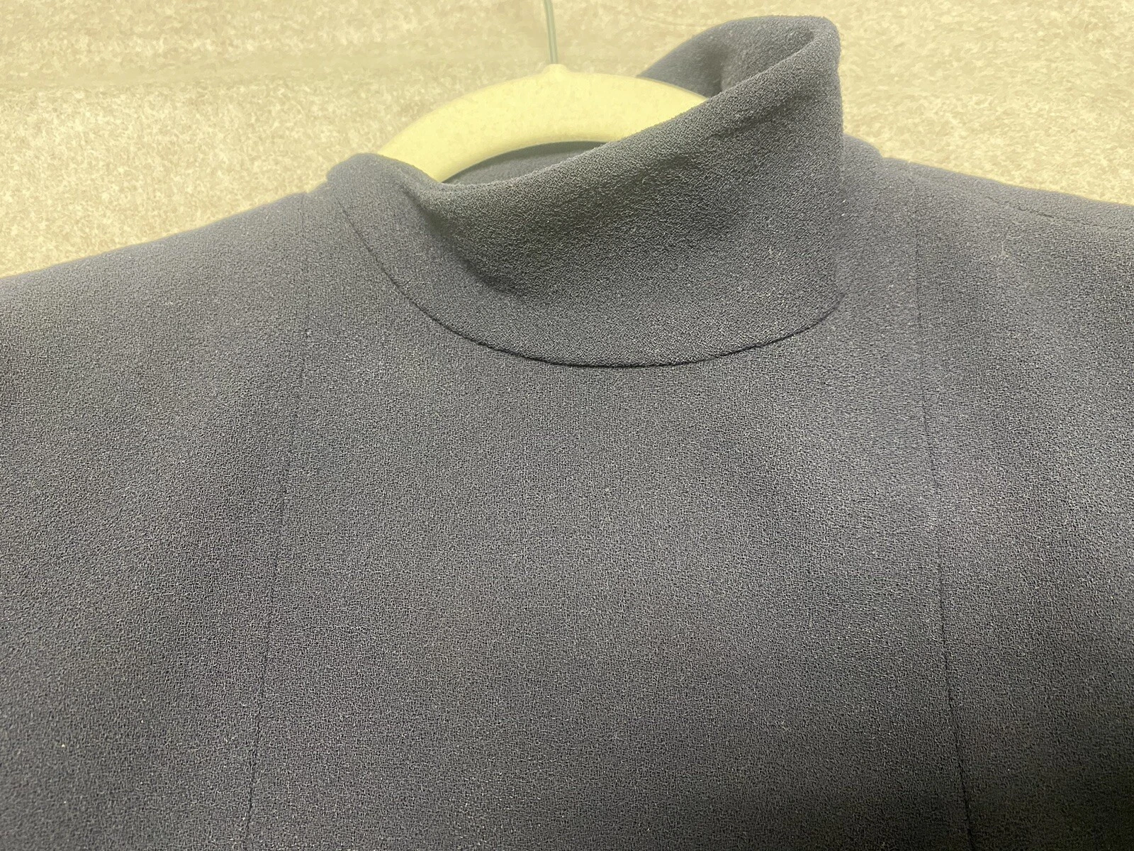 Abito Vintage Valentino Boutique Amen Wardy Navy MIDI Manica Lunga Taglia 8