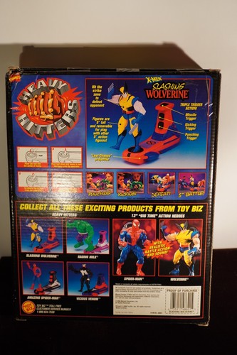 1996 Marvel X-Men Heavy Hitters Slashing Wolverine 5" Triple Trigger Action NEW - Picture 2 of 2