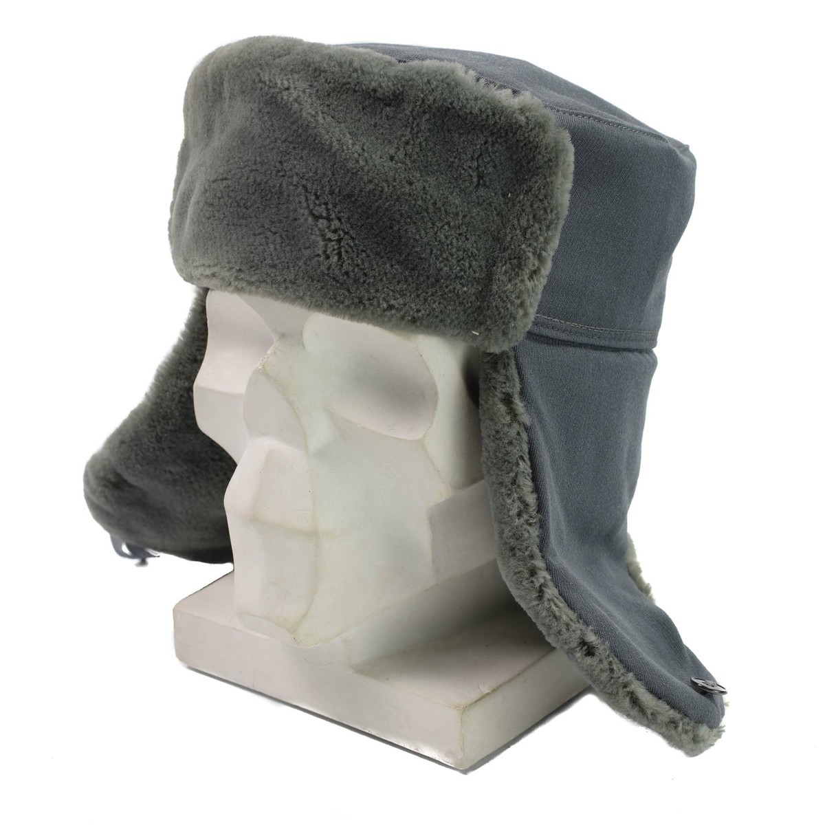Original East Germany army officer winter hat cold weather ushanka