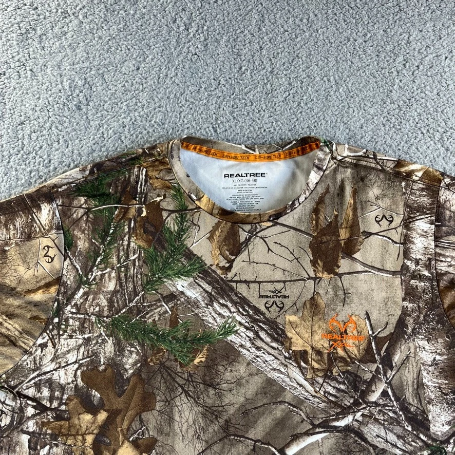 Realtree T Shirt Mens Extra Large Camo Pullover Xtra Forest Woodland Hunt Fish - Image 4 of 4