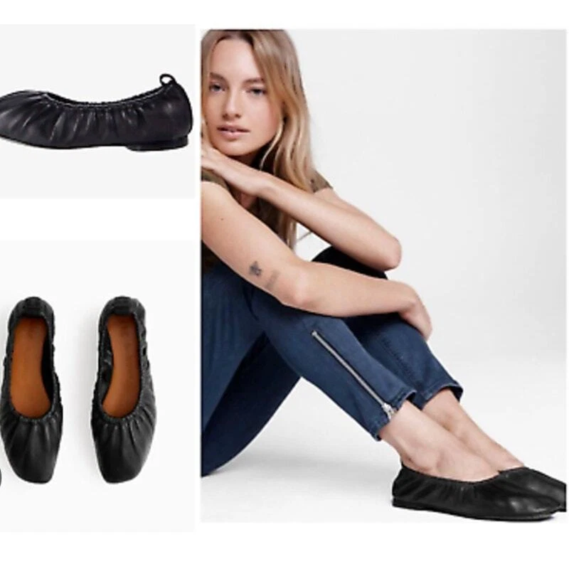rag & bone ELLY ブラック フラットシューズ 39 rag & bone Ballet Leather Upper Flats for Women for sale | eBay
