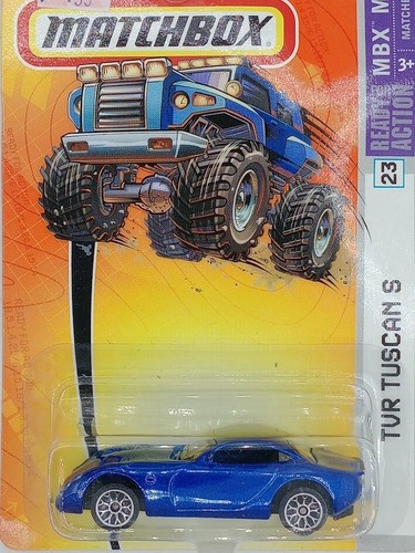 2006 Matchbox #23 TVR Tuscan S Blue Coupe Exotic Car MBX Metal Diecast J5584 NEW