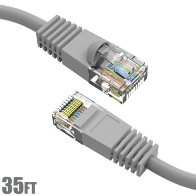 UTP Cat5 Patch Cable 70 Ft, BLACK 100/% Copper 24Awg
