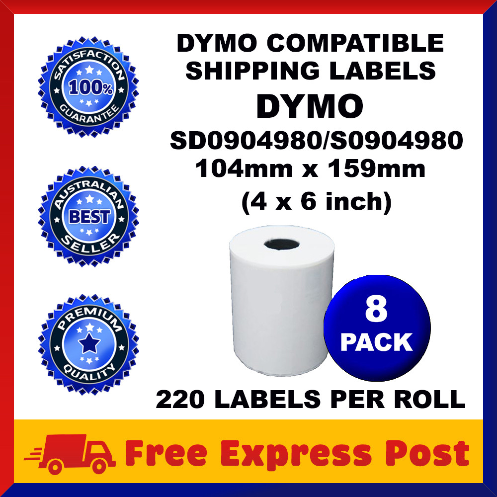Dymo 4XL Compatible Labels Labelwriter Turbo Seiko Thermal Rolls