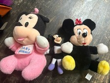 Minnie Mouse Plush Stuffed Toys Lot of 3 Vintage Lot - 25yrs or Older