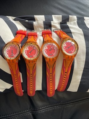 Swatch Fun Scuba (SUGK110) - RED FISH, 4 Stück, gebrauchter Zustand