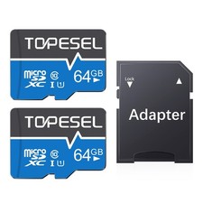 64GB Micro SD Card 2 Pack UHS-I Class 10 for Camera, Phone, Tablet, PC