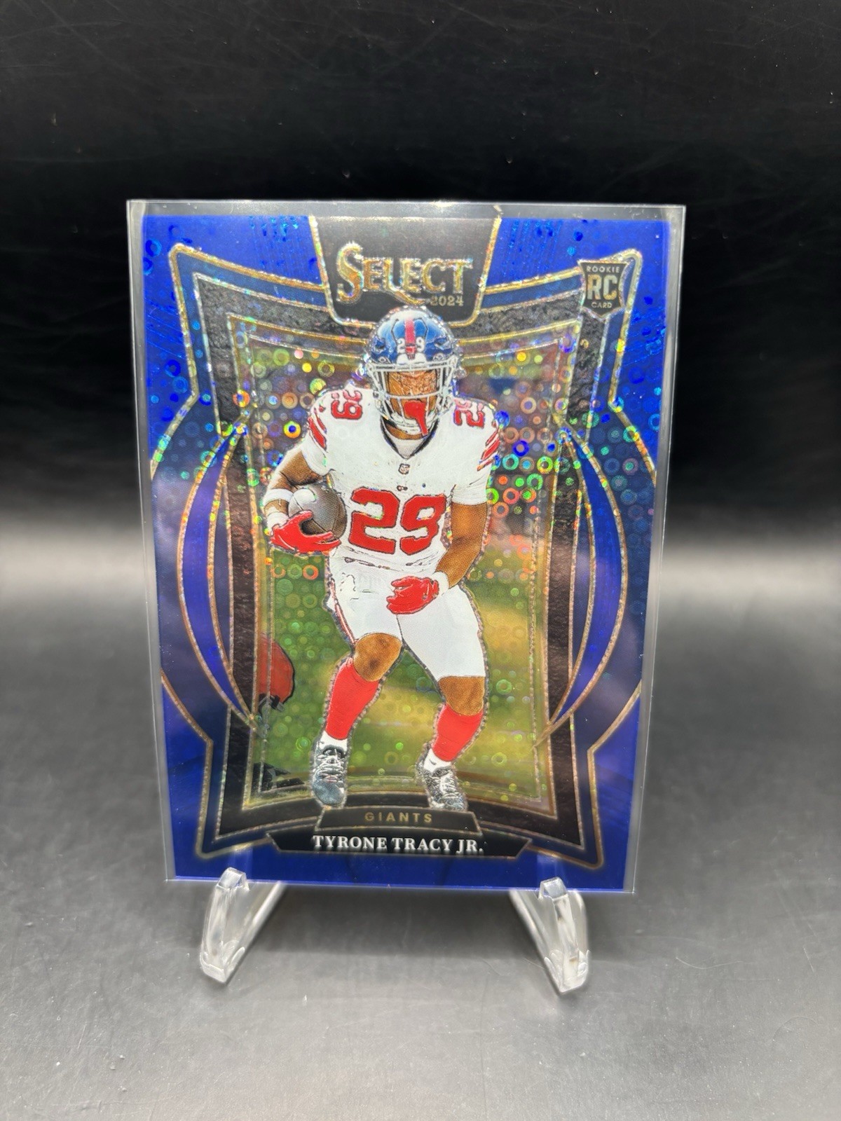 2024 Select Concourse Tyrone Tracy Jr. #61 Blue Disco Color Match /25 Rookie