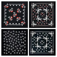 Trendy Pirate Motif Bandana Adjustable Face Scarf For Men Women Casual Outdoor