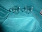 Lot 2- Glass coffee/tea mugs/cups Double Wall Insulated Glass Set of 2 -10 oz — photo 3