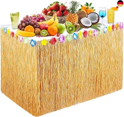 Hawaii Party Tischröcke, Blume Gras Tischrock 270 x 75cm Party Dekoration, 