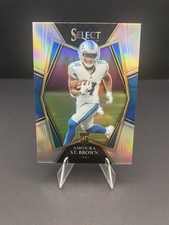 2021 Panini Select - Premier Level Amon-Ra St. Brown #173 Silver Prizm (RC)