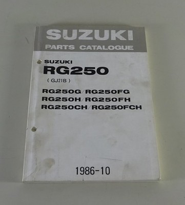Parts catalogue Suzuki RG 250 (GJ21B) status 10/1986