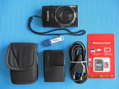   Canon IXUS 155 Digicam 20.0MP 10x4=40 Zoom (opt.+dig.) schwarz +32GB-SD -leb1