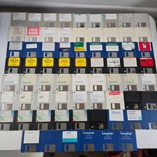 Huge Vintage Macintosh 3.5" Floppy Disk Software Mega-Lot 60 Disks Lemmings