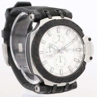 Tissot T-Race MotoGP White Dial Automatic Chronograph Rubber Strap