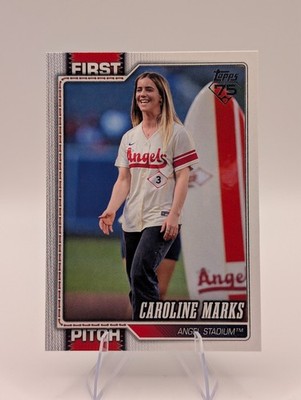 2026 Topps Series 1 Caroline Marks #FP-3 First Pitch LA Angels