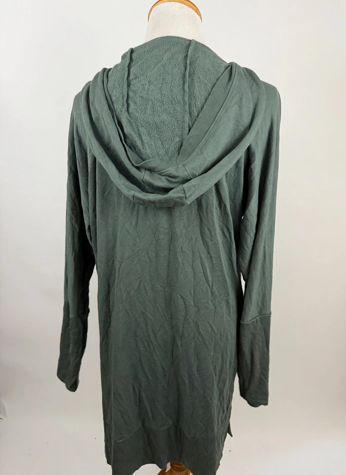 SOMA Verde Con Capucha Super Suave Estilo Abierto Ropa de Salón Cárdigan Suéter M Foto 3 de 4