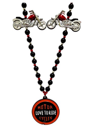 Motorrad Karneval Perlen Party Gastgeschenke "Love To Ride" Perle Last One