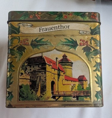 Vintage Lambertz Aachen Germany Musical Cookie Tin Jingle Bells Works Tested #13