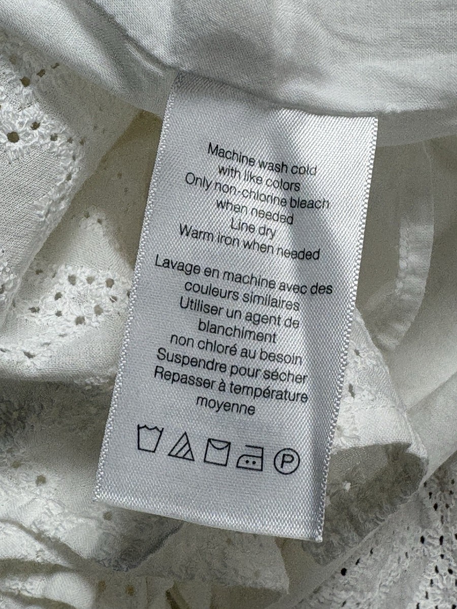 Veronica Beard White Eyelet Atari Mini Dress Size 8 View 5