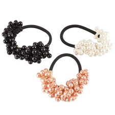 3 PCS Pearl Hair Accessories Elastic Ties Fashion Headband Ponytail Holder