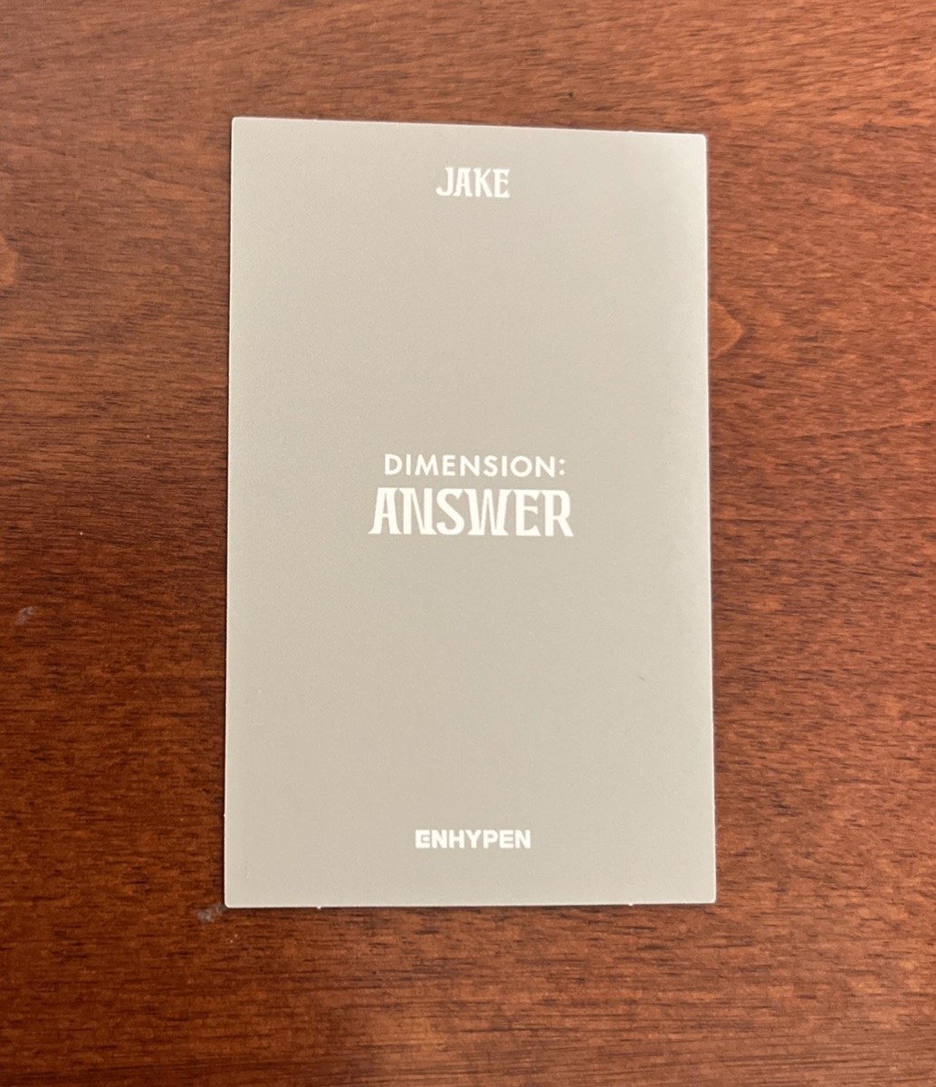 Enhypen Jake polaroid Dimension Answer album official NO Version