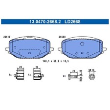 Satz Bremsbeläge Bremsklötze vorne für Opel Grandland X | 24323021