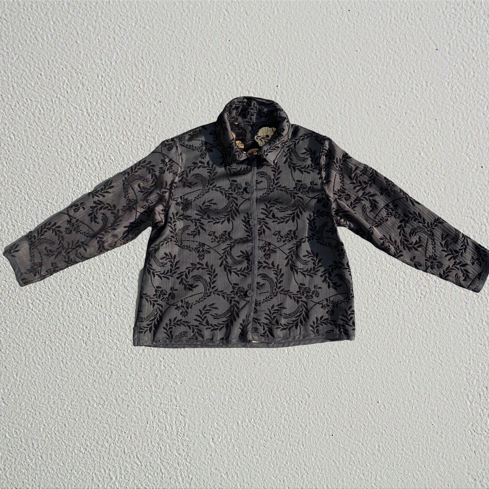 Floral patchwork reversible thin jacket, bohemian… - image 2