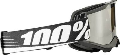 100 % Crossbrille Strata2 GMS Schwarz EVO verspiegelt Motocross Enduro Downhill 