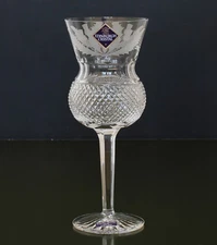 Edinburgh Crystal THISTLE Tall Water Goblet 7 1/2" Scotland