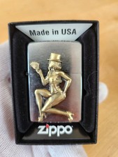 Zippo Feuerzeug Lady Poker Spielkarten 3D Relief Made in USA Sammlerstück