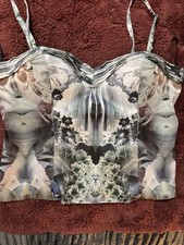 BEBE Vintage Bustier Satin Top L