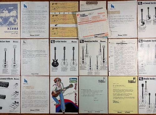 Vintage Ibanez Guitar & Effects Dealer Documents Invoices Letters Catalog & More
