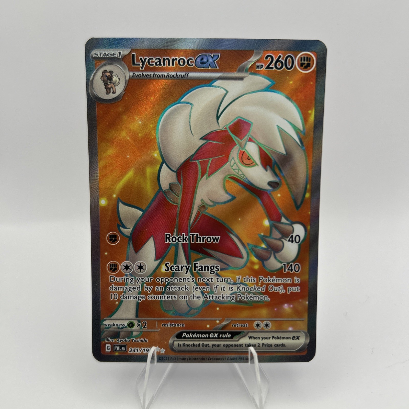 Lycanroc ex Full Art Ultra Rare 241/193 Paldea Evolved Pokémon TCG NM