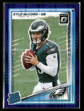 2025 Donruss Optic Kyle McCord #283 Purple Shock Prizm Rated Rookie RC Eagles
