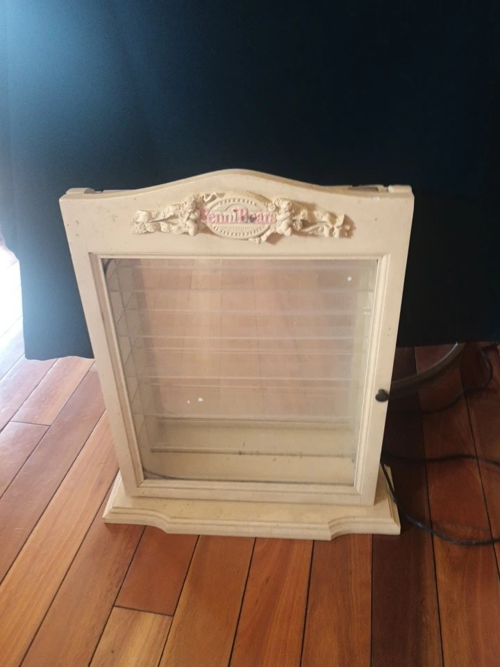 Raro estuche de colección Penni Bears curiosidades coleccionistas años 90 madera iluminada vidrio plexi Foto 2 de 4