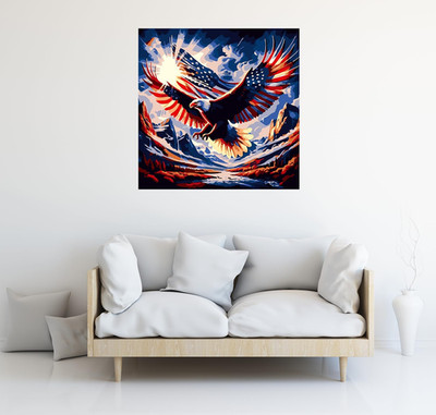 DIY Flag Eagles Paint by Numbers for Adults, Paint by Numbers for Adult Begin...