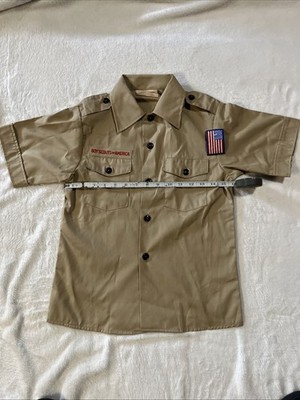 Boy Scout Uniform Shirt, Vintage, Size  Child 12. NEW and Never Worn