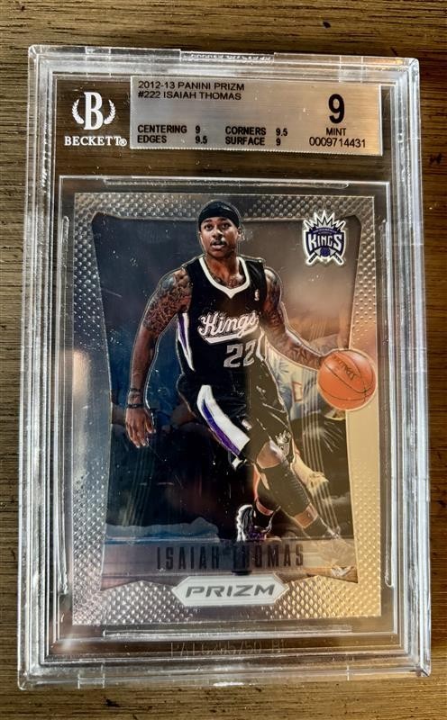 2012-13 Panini Silver Prizm #222 Isaiah Thomas Sacramento Kings BGS 9 MINT