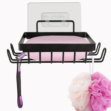 Soap Holder Self Draining Soap Dish Razor Holder for Shower Wall Not Punched Eas