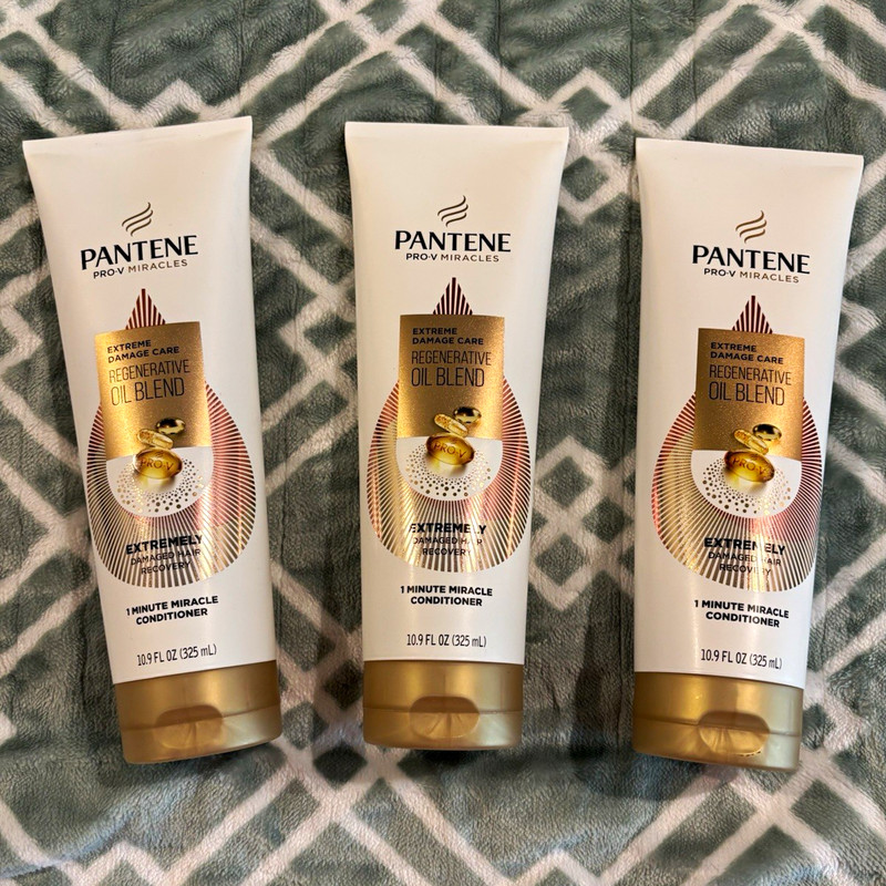 (3) Pantene Pro-V Miracles Regenerative Oil Blend 1 Minute Conditioner 10.9 oz