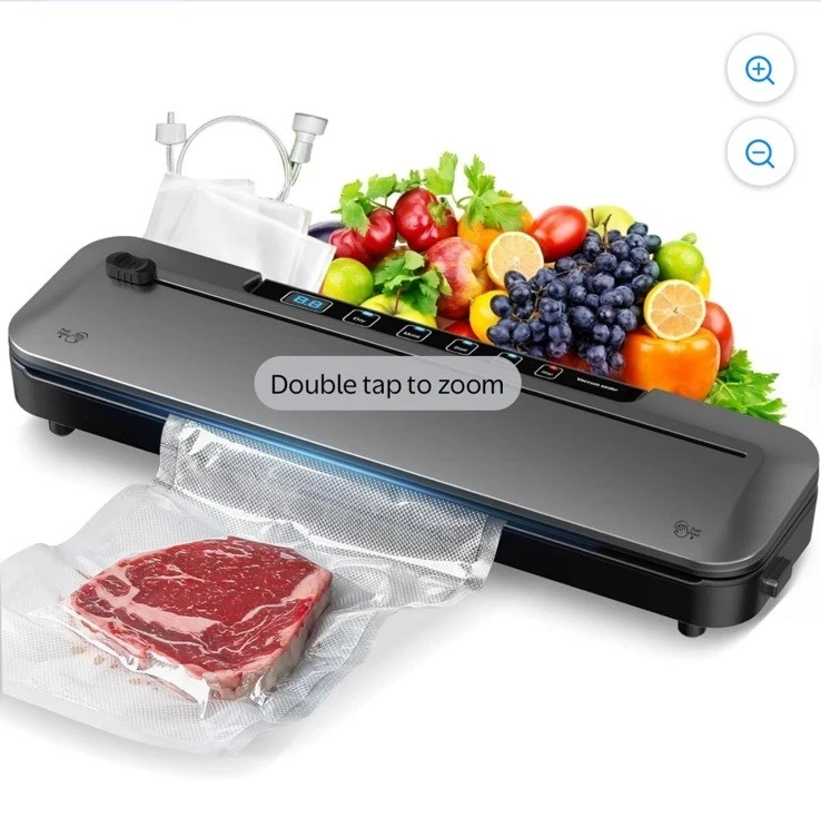 Vacuum Sealer 75KPA | 120W Food Saver Machine | Quick 10s Seal | Dry Mode