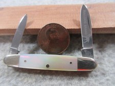 TINY BULLDOG BRAND PEARL PEN KNIFE 2" OA CLOSED STAINLESS SOLINGEN GERMANY