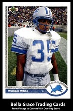 1991 Upper Deck William White #49 Detroit Lions