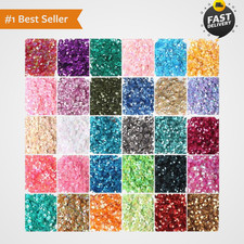 30 Colors Loose Craft Sequins Bulk 300g 4mm S...